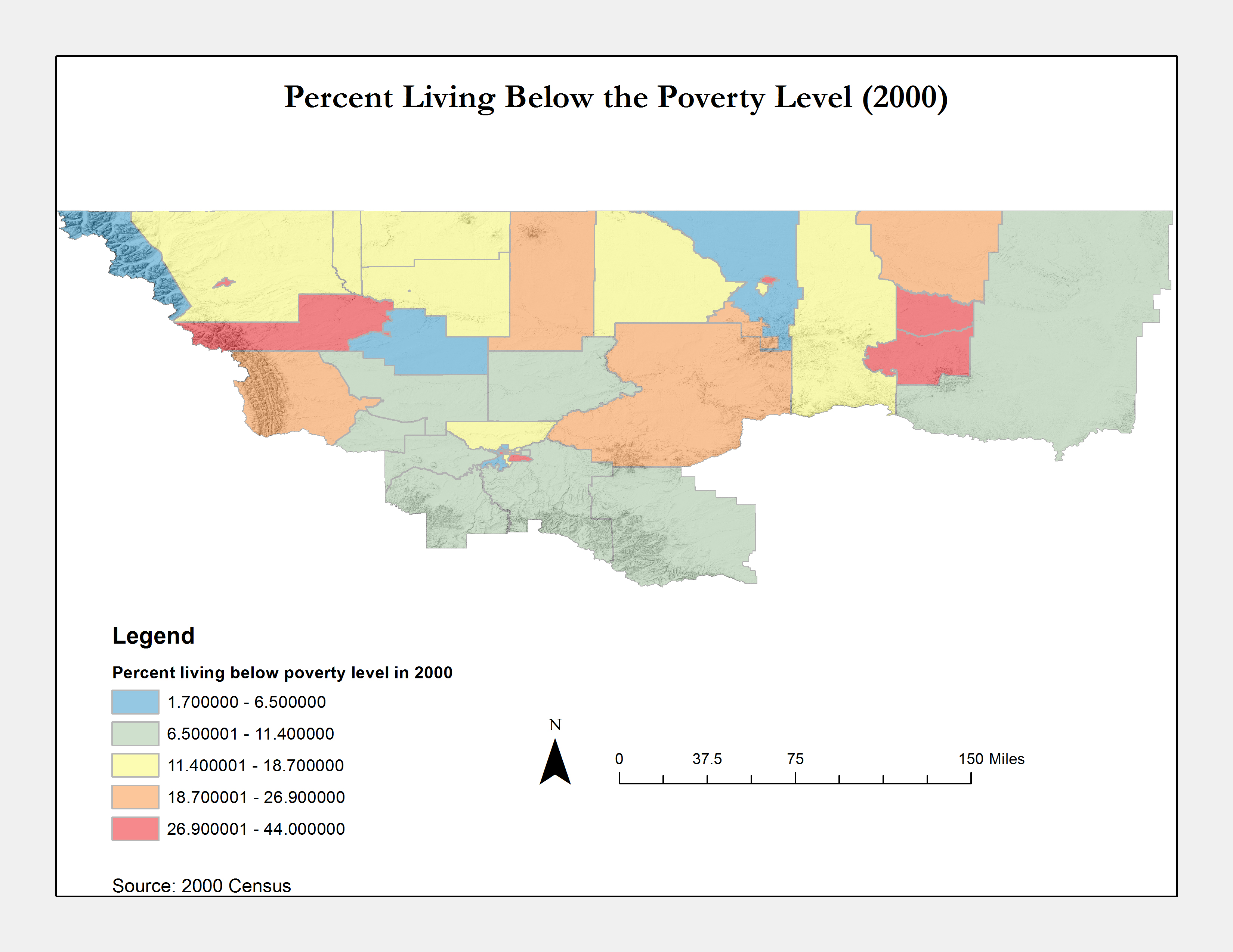 Percent Living Below Poverty Level 2000