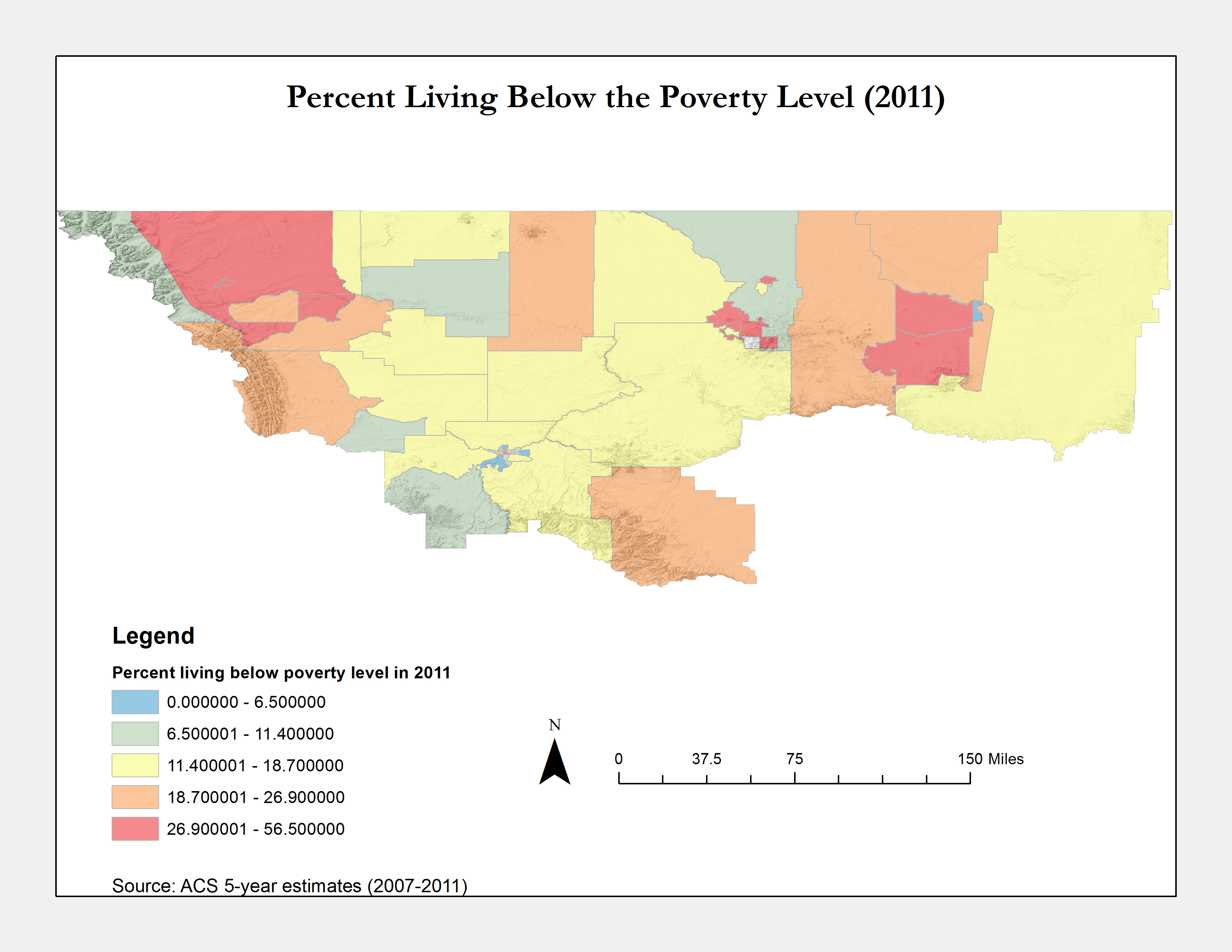 Percent Living Below Poverty Level 2011
